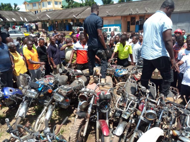 Motorcycle Auctions at Hohoe District Police Station attract High Turnout, High Bidding