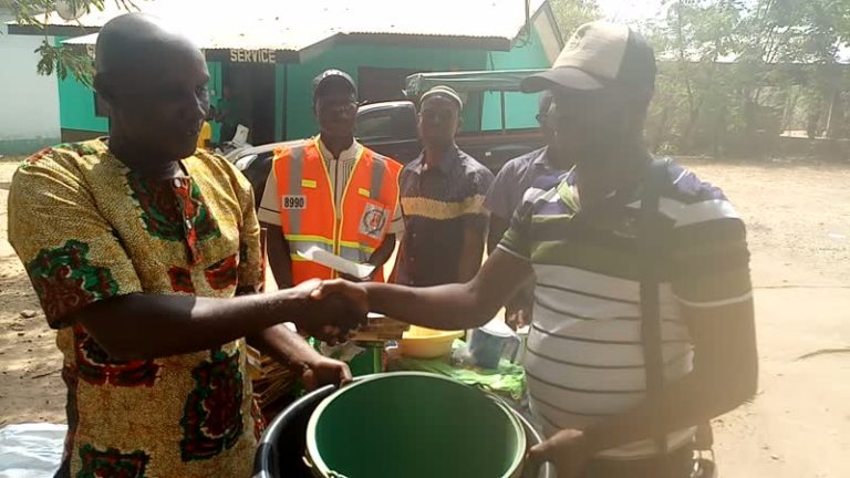 Nkwanta South NADMO Donates Relief Items to Disaster Victims