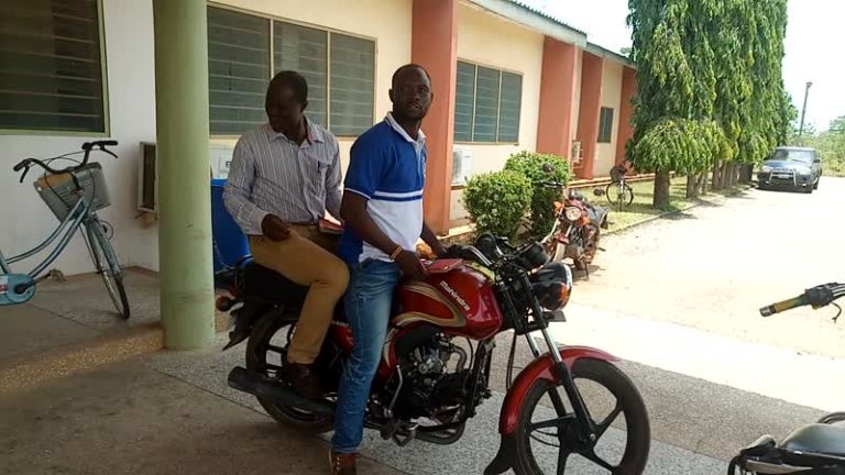 Krachi East GES Director Uses Motorcycle for Official Duties