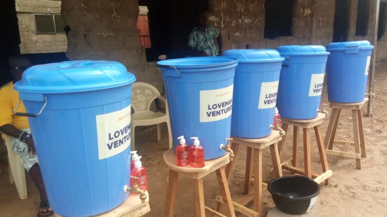 #COVID19: Lovemak Ventures Supports Lokoe Community With Hand Washing Facilities