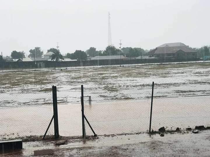 Football fans vent anger on  Authorities over flooded Ho Stadium Pitch