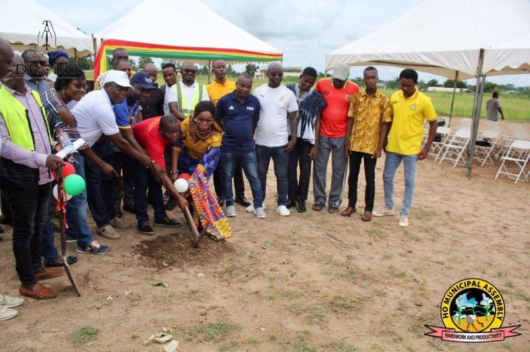 Ghana Gas Cuts Sod for  AstroTurf at Ho Technical University